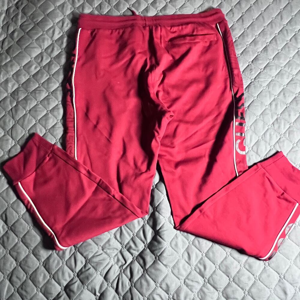 ✨GUESS Los Angeles Jogger Sweatpants Men’s Large Red Logo Track Pants - Picture 6 of 6